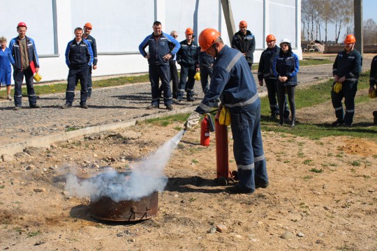 Противопожарная тренировка  в филиале «Барановичские тепловые сети» РУП «Брестэнерго»